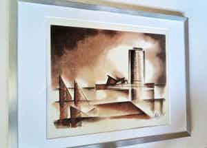 Jeroen Henneman - Westeinderplas met Zeilschepen en Watertoren - Litho - Kleine oplage verkocht voor € 48!