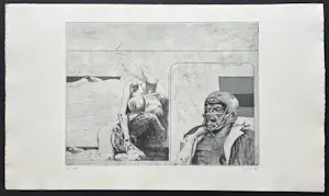 Peter Sorge - Who are the brainpolice - Signierte nummerierte Orig. Radierung von 1968 kopen? Bied vanaf 115!