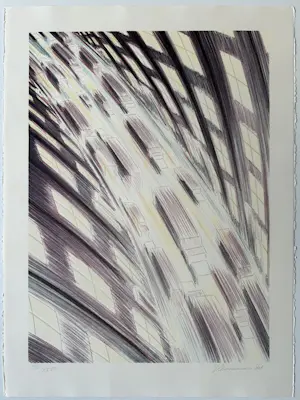 Jeroen Henneman - Handgesigneerde kleurenlitho | 'Verkeer in de stad' | 1988 kopen? Bied vanaf 190!