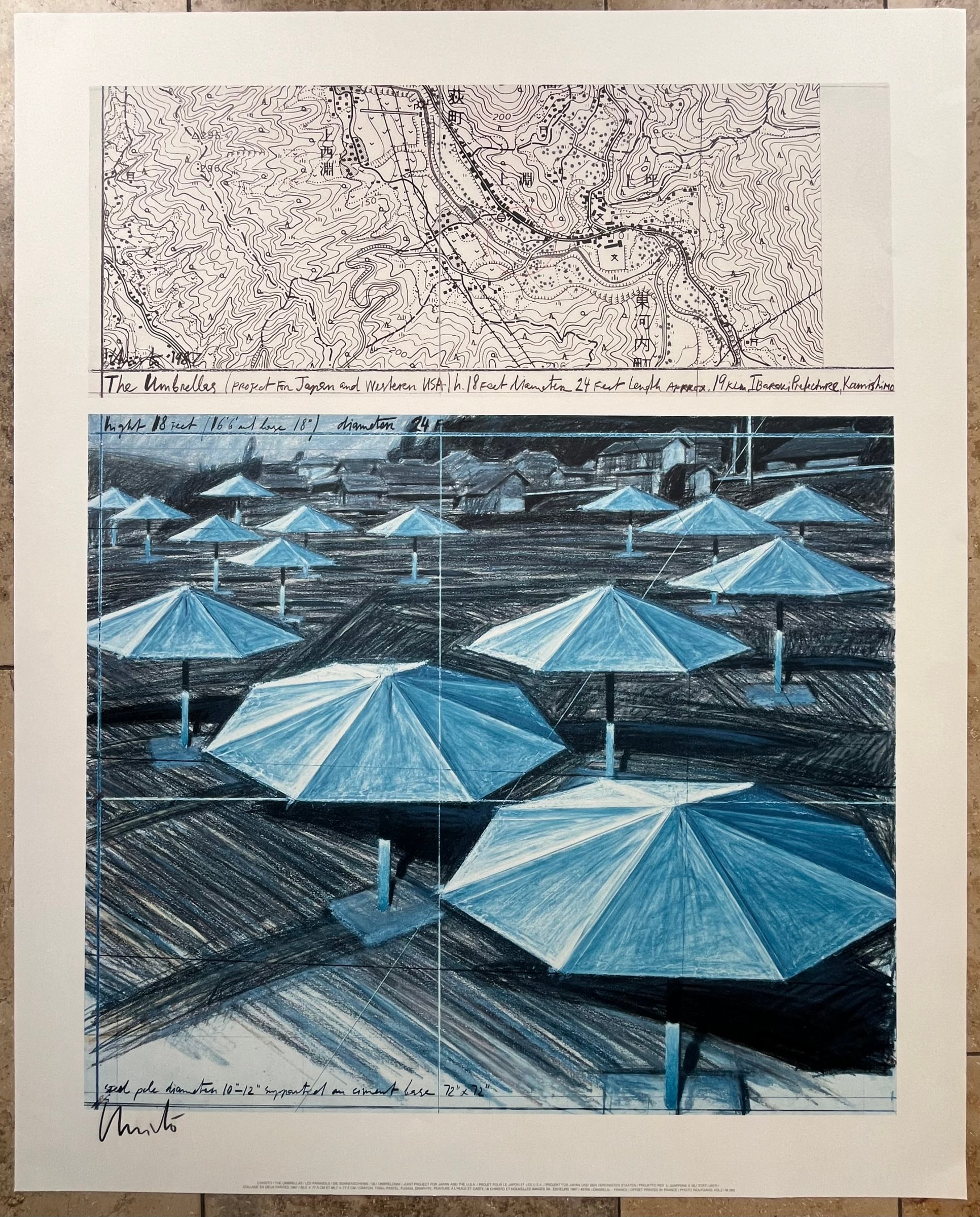 Christo - 'THE UMBRELLAS - 1987 - Gesigneerd - Groot werk kopen? Bied vanaf 265!