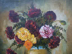 Willem Frederik Markestein - Stilleven met Dahlias kopen? Bied vanaf 50!
