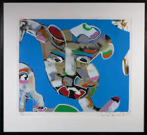 Pim Smit - Zeefdruk, Zozo in the ZooZoo - Ingelijst (Groot) verkocht voor € 50!