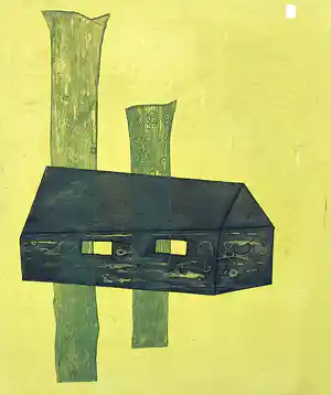 Margot de Jager - Huis met bomen, aluminiumprint (kleine oplage) verkocht voor € 40!