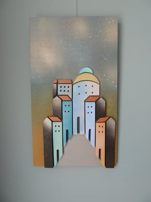Niet of onleesbaar gesigneerd - Mediterraans stads/dorpsgezicht (Provence/Toscane) kopen? Bied vanaf 1!