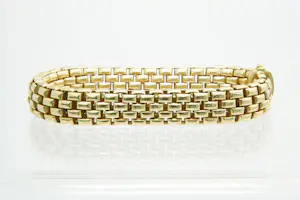 25 - 18 karaats geelgouden mesh schakel armband kopen? Bied vanaf 2680!