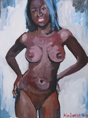 Peter Klashorst - Acryl op doek, Naakt kopen? Bied vanaf 200!