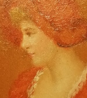 Niet of onleesbaar gesigneerd - Franse officier & Vrouw in het rood - 2 miniatuur portretten - 19e eeuw kopen? Bied vanaf 10!