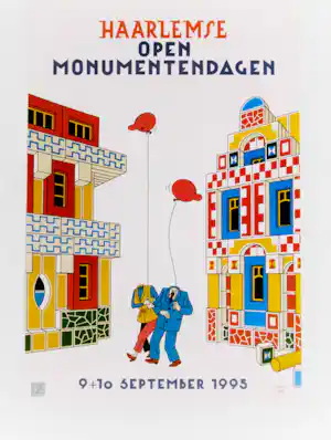 Joost Swarte - Haarlemse Open Monumenten dagen" '95 Haarlem 750 verkocht voor € 30!