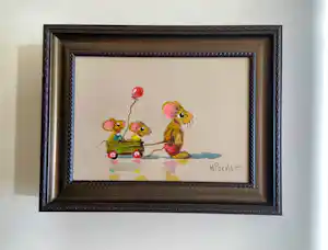 Henk Poeder - Muisjes in bolderkar met vadertje lief verkocht voor € 99!
