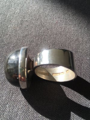 1e gehalte Zilver - Scandinavisch design ring met veldspaat steen kopen? Bied vanaf 25!