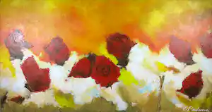 Carolina Paulussen - Acryl op doek, Energie (Groot) verkocht voor € 135!