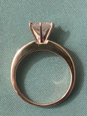 18K Goud - witgouden ring met een briljant geslepen diamant van 1.13 caraat kopen? Bied vanaf 1050!