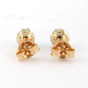 18k goud en zilver solitair oorknoppen met roos geslepen diamant tot. 0,50ct kopen? Bied vanaf 585!