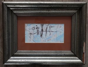 Theo van der Nahmer - potlood/pentekening op papier: 5 vogels - 1984 kopen? Bied vanaf 50!