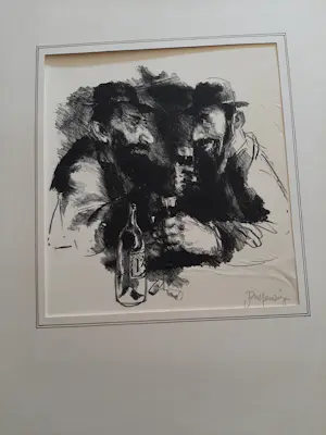 Jan Mensinga - Litho, scènes uit het caféleven kopen? Bied vanaf 35!