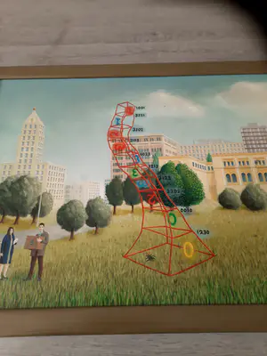 Jos van den Heuvel - landschap met paaseieren kopen? Bied vanaf 100!