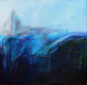 Jeroen Dercksen - acryl op doek: "de stad nadert" - 2002 kopen? Bied vanaf 699!