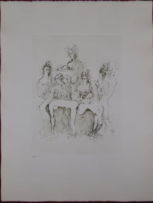 Leonor Fini - Croquis: Diner kopen? Bied vanaf 35!