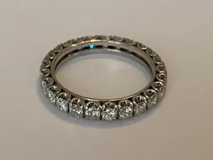 Platina  alliance ring met diamanten ca 1,40 crt kopen? Bied vanaf 1200!