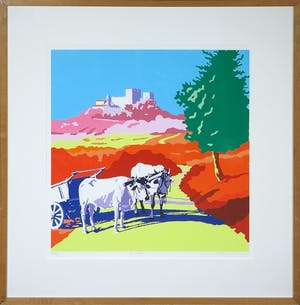 Marco Kooiman - Zeefdruk, Il castello - Ingelijst kopen? Bied vanaf 50!