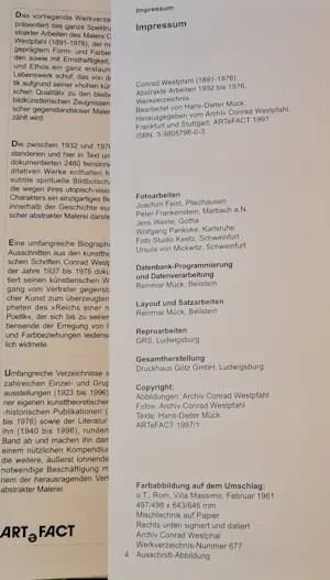 Conrad Westpfahl - Werksverzeichnis Conrad Westpfahl - Abstrakte Arbeiten 1932-1976, Seiten 428 kopen? Bied vanaf 50!