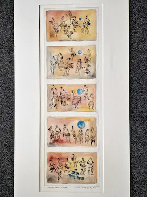 Carla Kleekamp - Unieke - kleine oplage (10) - handgekleurde ETS "African dance of Hope" GROOT! kopen? Bied vanaf 1!