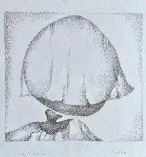 Yves Rhayé - Gesigneerde litho - 1967 - "tristesse" - zeer goede staat verkocht voor € 45!