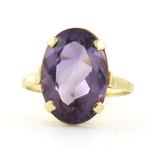 14k geel gouden ring bezet met amethist - rm 19.25 (61) kopen? Bied vanaf 250!