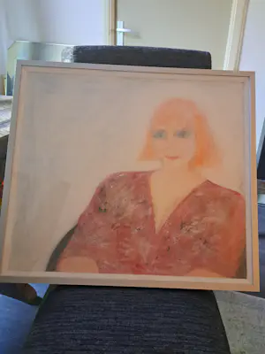Cornelia Berlage - Origineel acrylportret 'Lucy' (1993) – Gecertificeerd kopen? Bied vanaf 75!