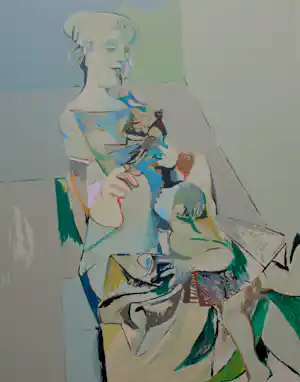 Lino Dinetto - Litho: Donna con colomba e bambino(vrouw met kind) kopen? Bied vanaf 45!