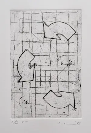 Thomas Ankum - Zonder Titel, ets, oplage 2 ex., 1993 gesigneerd/genummerd, mint kopen? Bied vanaf 55!