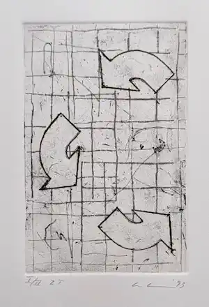 Thomas Ankum - Zonder Titel, ets, oplage 2 ex., 1993 gesigneerd/genummerd, mint kopen? Bied vanaf 55!