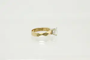 7 - Fraai gedetailleerde 14Krt geel-gouden "schroef" ring - kleine maat! kopen? Bied vanaf 135!