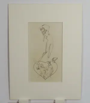 Franz Kuna - Wien, Kampf um die Gunst, erotische Zeichnung, 1920er Jahre kopen? Bied vanaf 90!