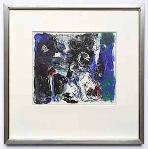 Gerriet Postma - Wie de liefde wil, krijgt ook de pijn (ingelijste gouache bij monografie) kopen? Bied vanaf 395!