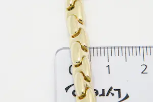 93 - Mooie 18 karaats geel-gouden dames armband met gepolijste anker schakels kopen? Bied vanaf 970!