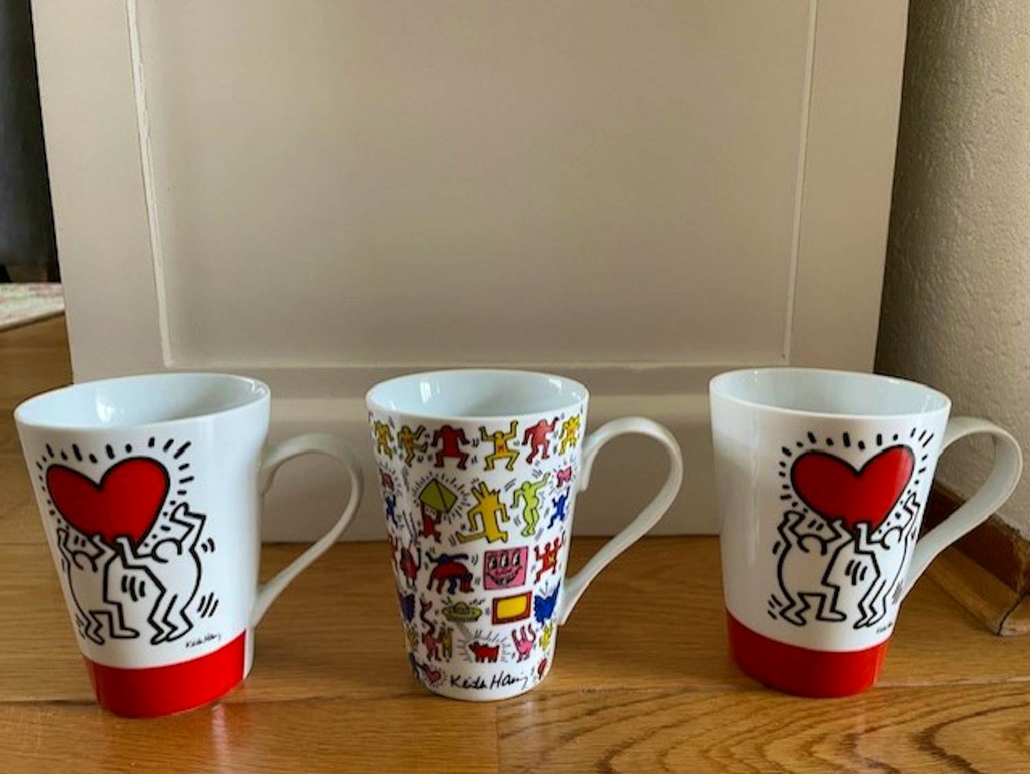 Tasse à Café Collector Keith Haring - Motifs Multicolores, Porcelaine, Occasion Bon état