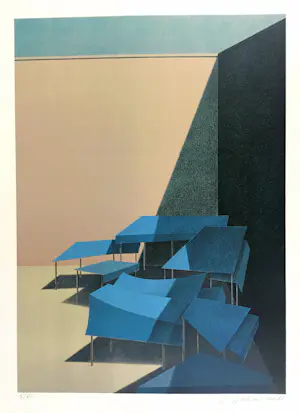 Wilhelm Beuermann - 3 Serigrafien, Strand-Konstruktion kopen? Bied vanaf 210!