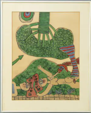 Corneille - 1971 - "L'arbre" (De boom). Prachtige oude litho kopen? Bied vanaf 495!