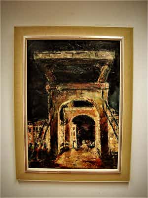 Jan Groenestein - Groot impressionistisch Olieverf - Amsterdam - de Magere brug verlicht bij avond verkocht voor € 400!