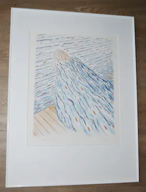 Jeroen Henneman - Watervrouw (1988) - grote litho, oplage 15/80 kopen? Bied vanaf 125!