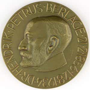 Nel Klaassen - Bronzen penning: Dr H.P. Berlage, 1934 verkocht voor € 60!