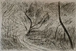 Jan de Beus - Ets: Landschap - 1996 kopen? Bied vanaf 39!