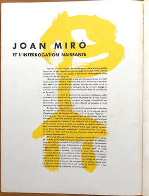Joan Miro - Derrière Le Miroir - no. 14-15 - Jaar 1948 - Maeght Paris - 2e Editie - Goed kopen? Bied vanaf 50!