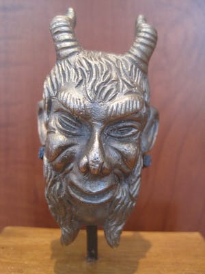 Brons (Onbekend) - Bronzen sater kop. kopen? Bied vanaf 35!