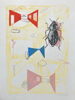 Johan Koers - Zeefdruk - "Hoofdland VII" - Handgesigneerd - 1991 kopen? Bied vanaf 20!