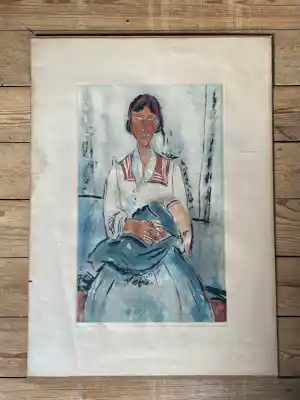 Amedeo Modigliani - Naar Amedeo Modigliani – De zigeunervrouw en het kind – Prent genummerd 65/200 kopen? Bied vanaf 350!