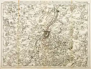 Guillaume Dheulland - Gravure, Carte particuliere des Environs de Bruxelles et Vilvorden verkocht voor € 10!