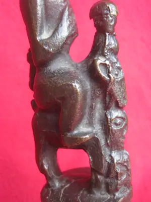 Batak - Bronzen bovenstuk rituele staf. kopen? Bied vanaf 160!