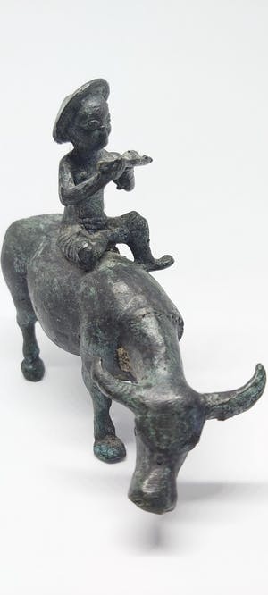Brons (Onbekend) - Antieke Aziatische Yak Met Boer Rond 1930 kopen? Bied vanaf 85!